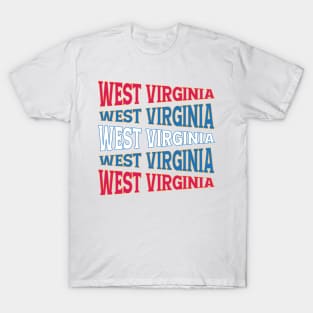 TEXT ART USA WEST VIRGINIA T-Shirt